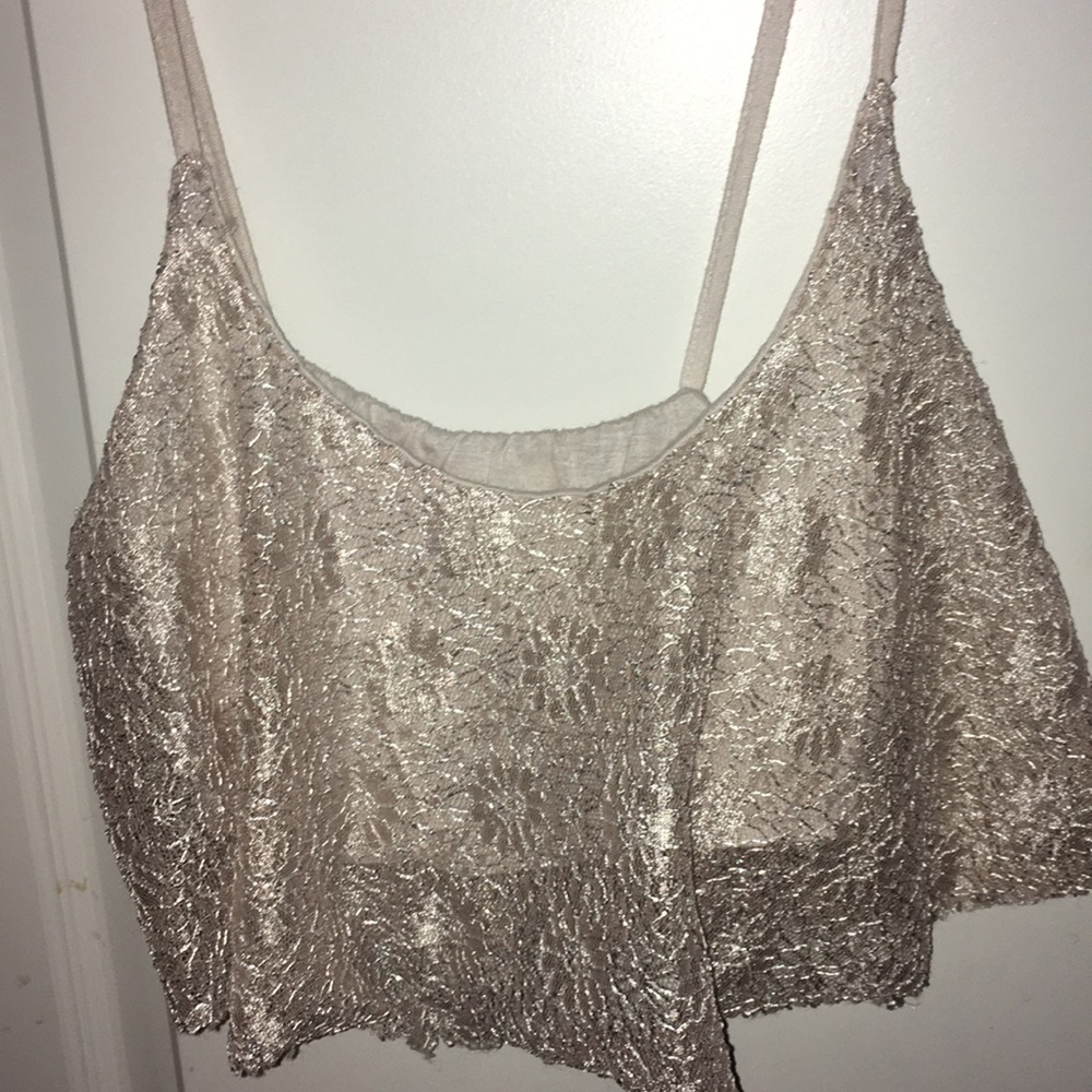 White/off white tank top crop top